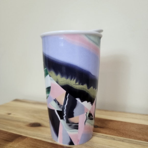 Starbucks 2014 Marble Ceramic Coffee Mug Abstract Geometric Mug Travel Tumbler - Picture 4 of 9